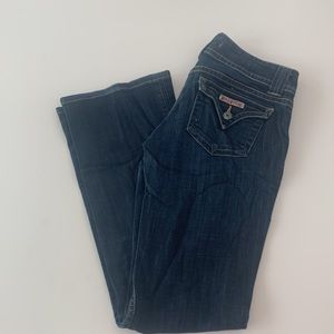 Hudson size 28 dark blue wash jeans.